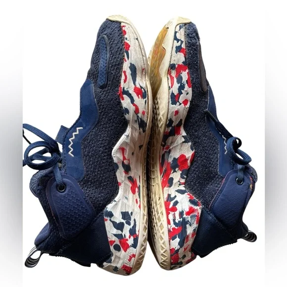 Adidas D.O.N. Issue 3 GCA Basketball Shoes, Size 9.5, USA Navy/White/Red - Picture 5 of 9